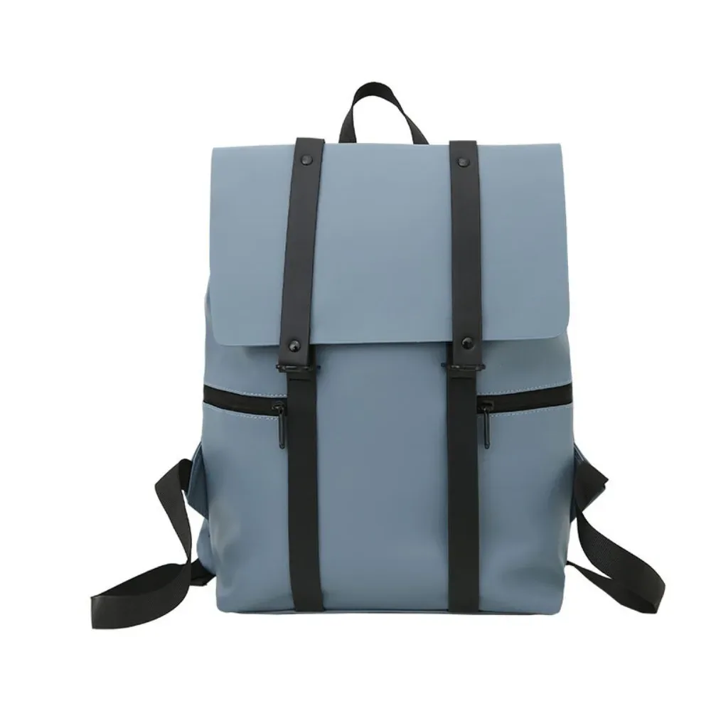sacs d'école imperméables, sac à dos de voyage portable de couleur unie, grande capacité, bandoulière réglable, sacs à dos en cuir