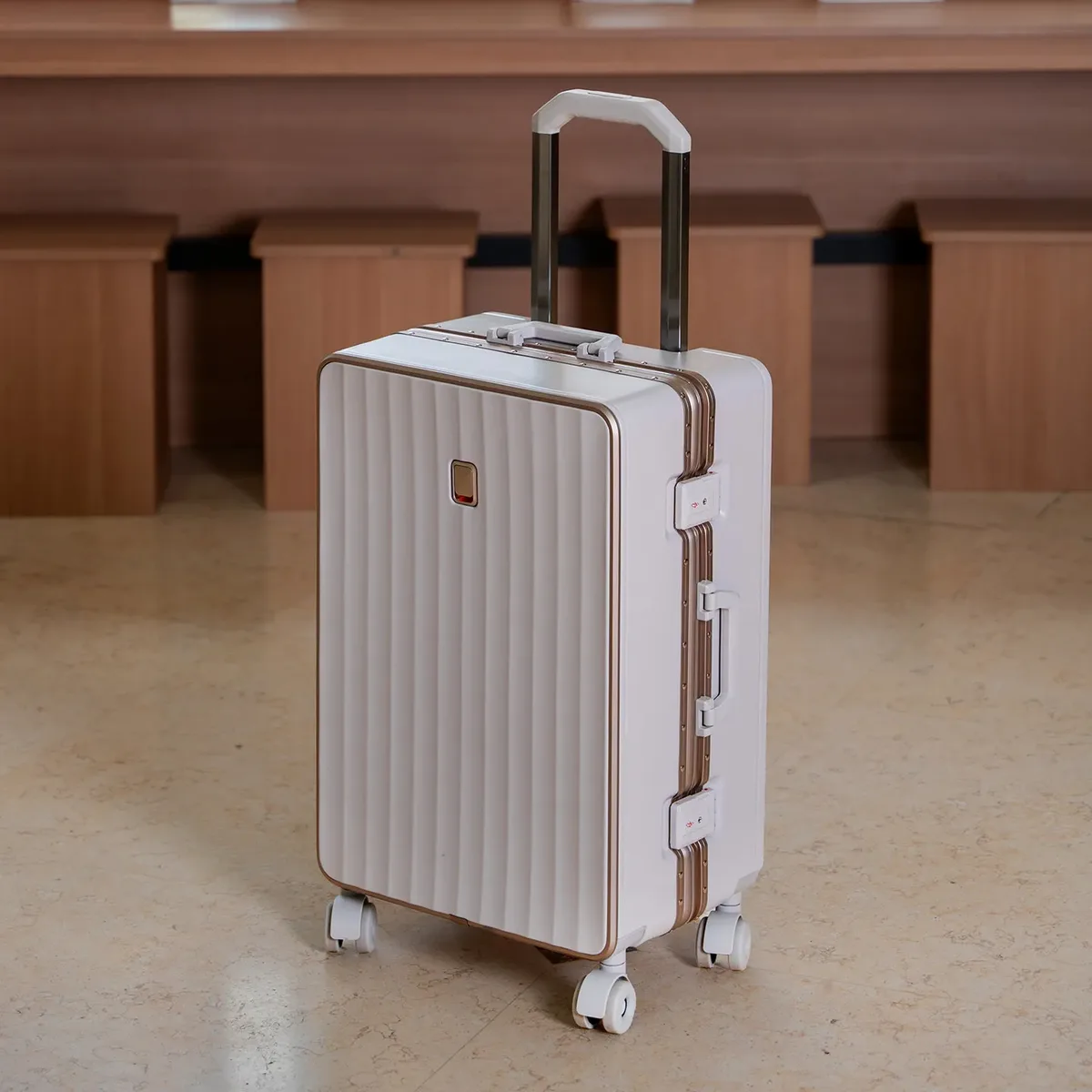 valise à cadre en aluminium colenara, robuste et durable, boîte de transport 20"22"24"26"28 pouces, grande capacité, valise à roulettes, valise de voyage