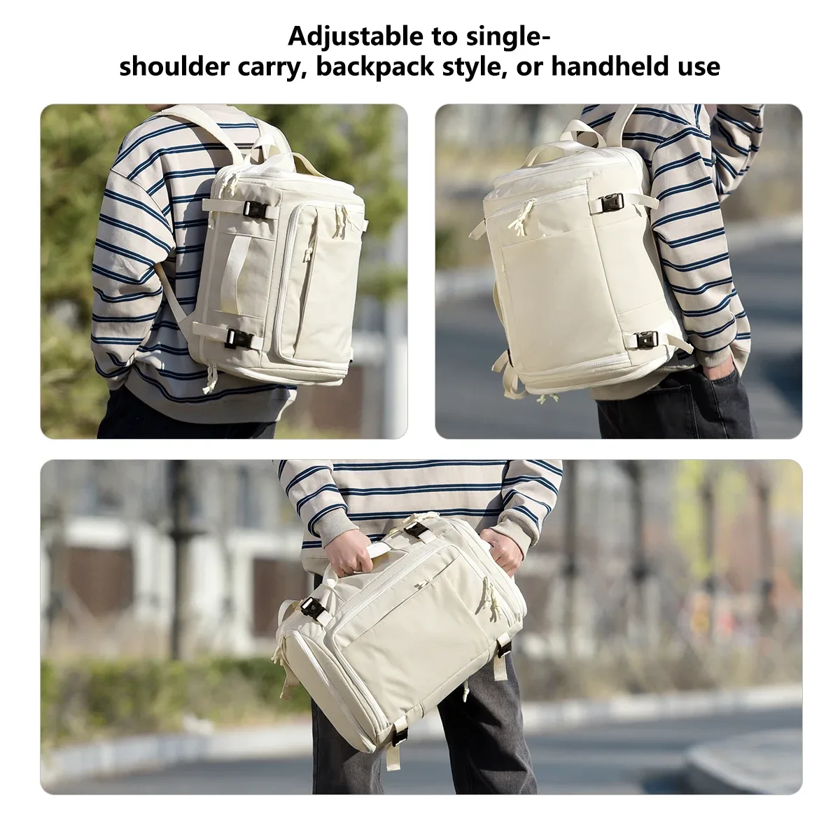 sac à dos de voyage de grande capacité, compartiment de voyage, léger, voyage d'affaires, sac d'ordinateur multifonctionnel pour hommes, portable
