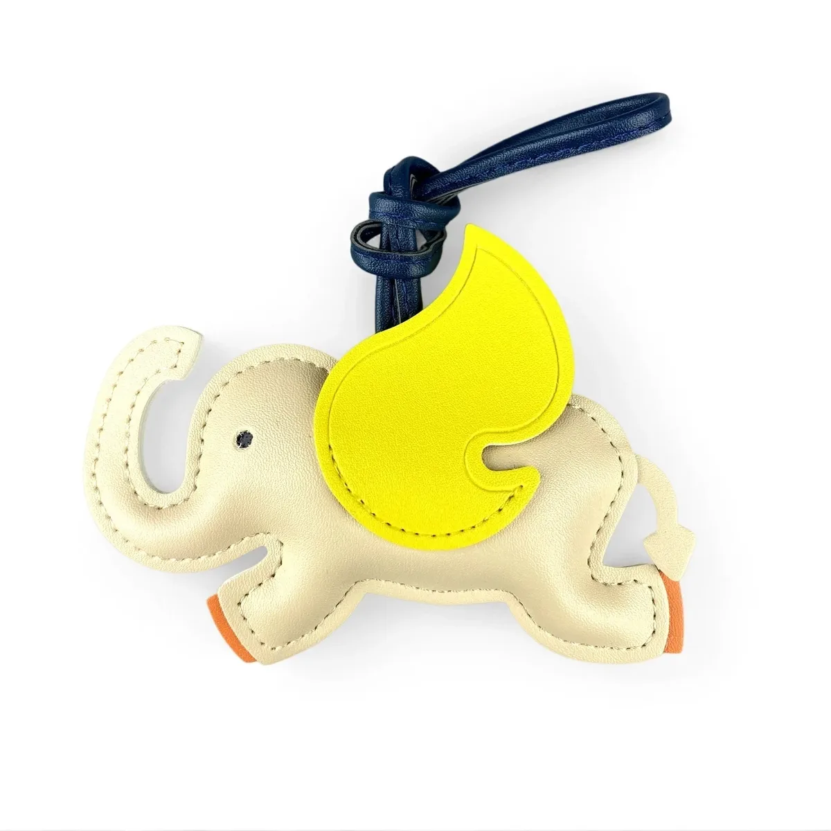 breloque amusante en cuir pu représentant un éléphant volant dumbo, pendentif animal pour sac à main, sac à dos, cadeau pour les amoureux des animaux, style bohème.