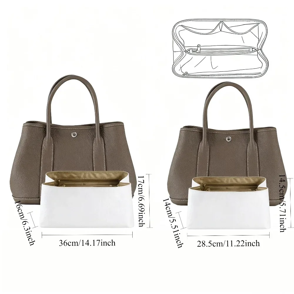 insert organisateur de sac pour fête dans le jardin 30 36, rangement en nylon, support de sac durable, rangement, modification intérieure, accessoires de sac