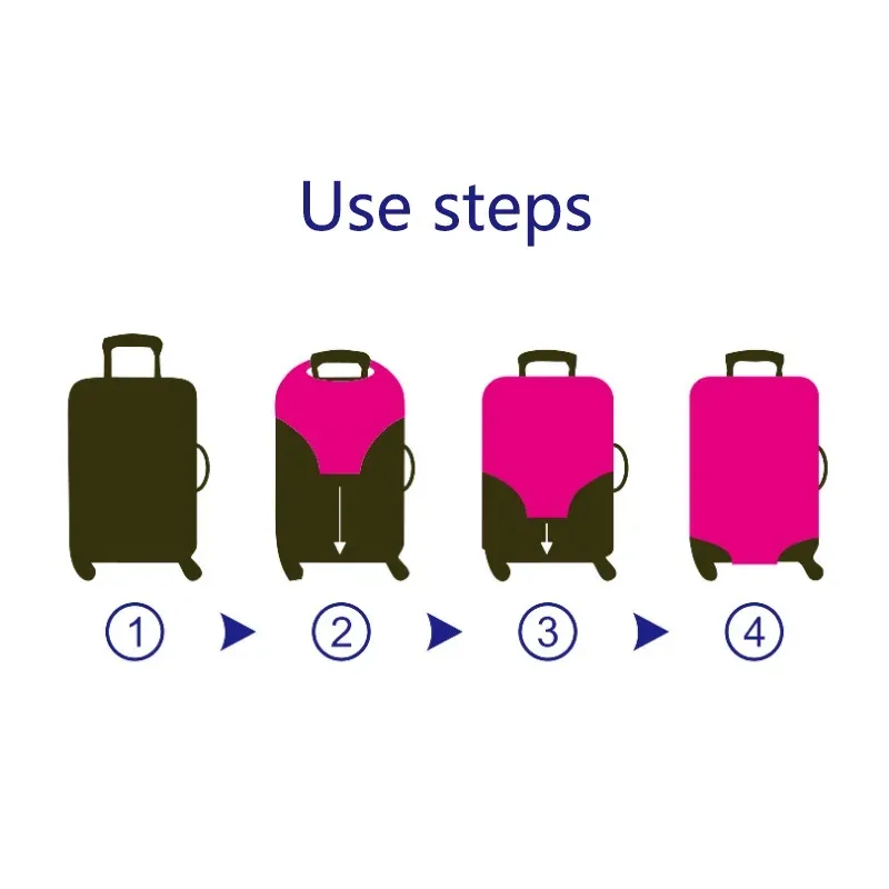 housse de protection pour bagages, couleur unie, adaptée aux valises de 18 à 28 pouces