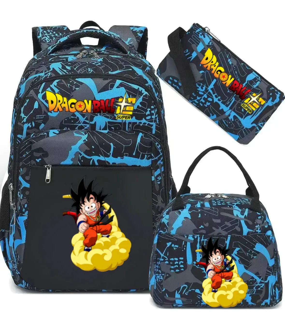 sac à dos dragon ball, sac d'école camouflage, grande capacité, pour lycéens, garçons et filles, mochila de voyage