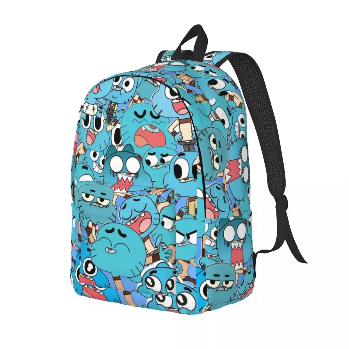 gumball pixel art modèle sac à dos pour hommes femmes étudiant randonnée sac à dos comédie incroyable monde de gumball ordinateur portable sacs en toile