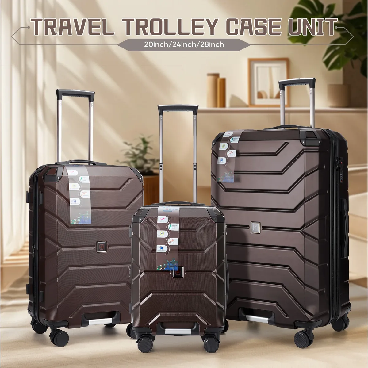 bagage multifonctionnel de grande capacité, valise de voyage, porte-bagages, valise d'embarquement robuste et durable, étudiants et entreprises