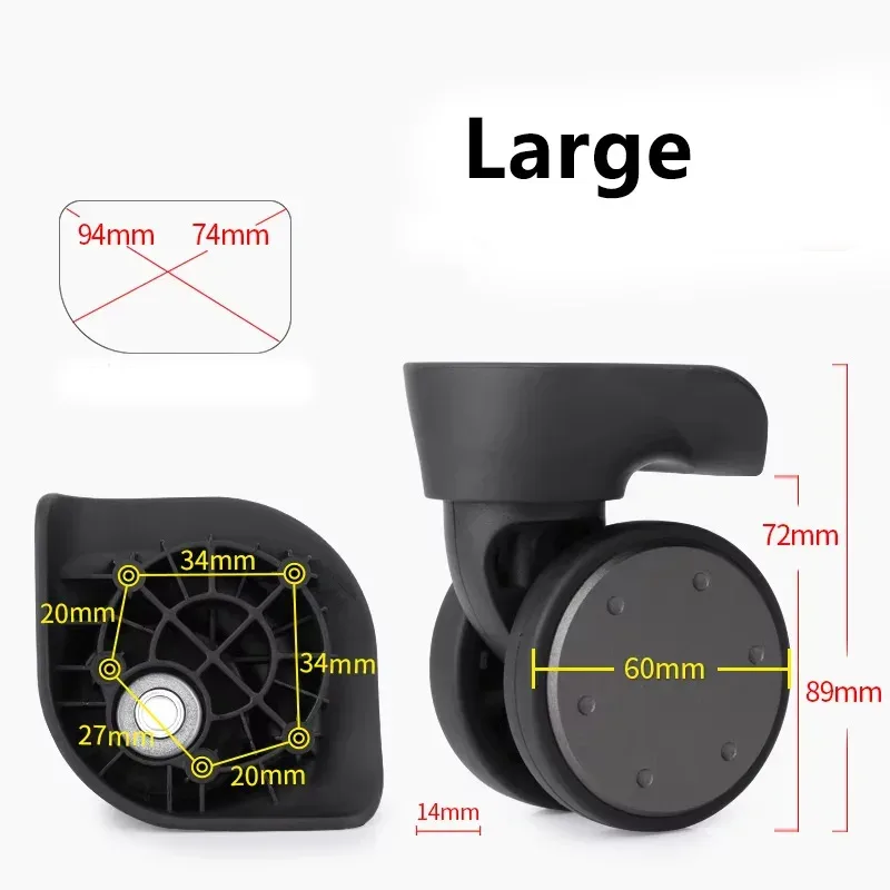 roues universelles de remplacement pour valise de 20/24 pouces, accessoires de valise, xiaomi muet 90 points