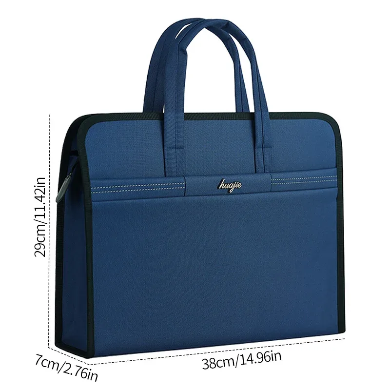 sac à main d'affaires huajie grande capacité, résistant à l'usure, sac pour ordinateur portable, sac de rangement de documents de bureau, sac de voyage portable pour hommes