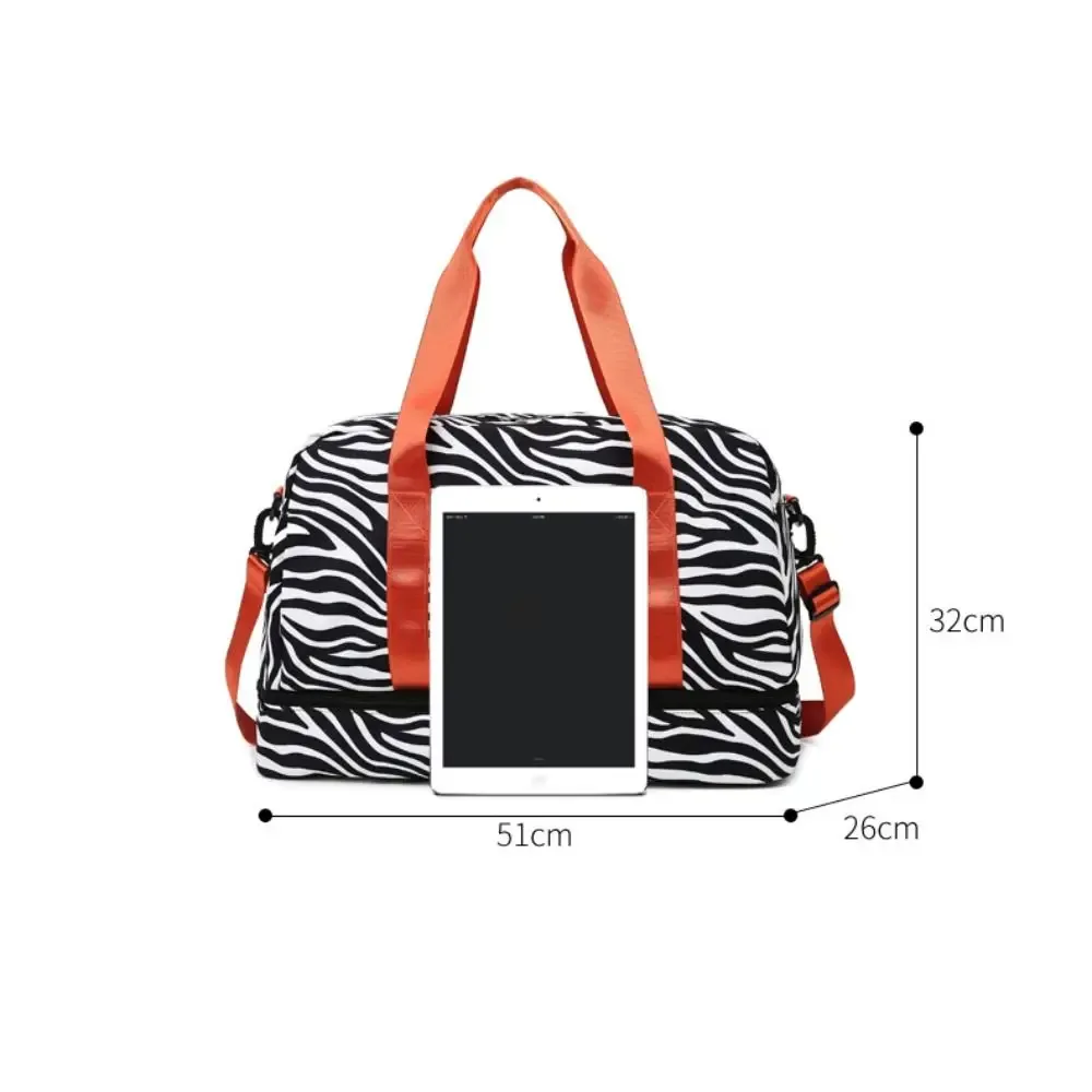 sac de voyage de grande capacité à la mode avec imprimé animal, sac de week-end en nylon, sac de voyage imperméable, sac à main, sac de sport, sac de gym