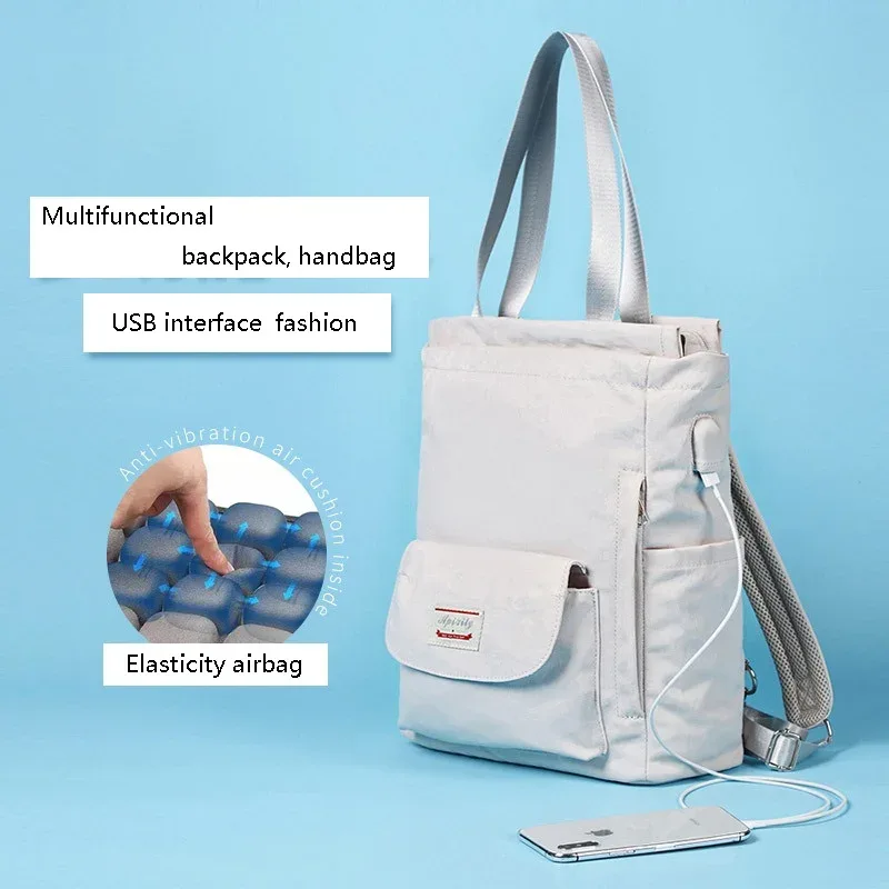 sac à dos étanche pour ordinateur portable mn pour femme, 13 pouces, 13.3 pouces, 14 pouces, 15 pouces, 15.6 pouces, mode coréenne, toile oxford, usb, sac à dos universitaire 600