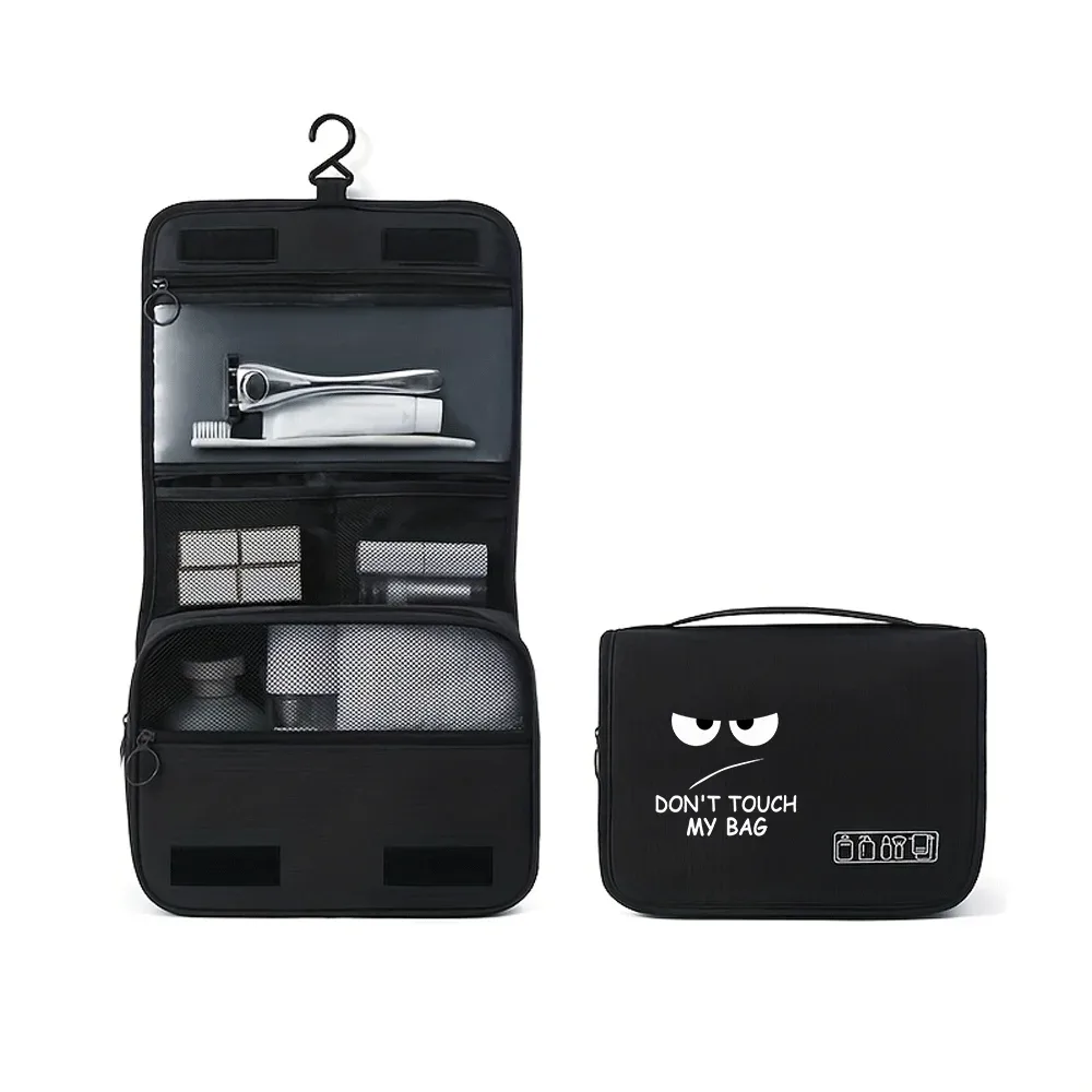 trousse de maquillage portable à motif de dessin animé, unisexe, grande capacité, organiseur de cosmétiques, trousse de toilette suspendue pour femmes et hommes, pour le lavage, le rasage, le maquillage