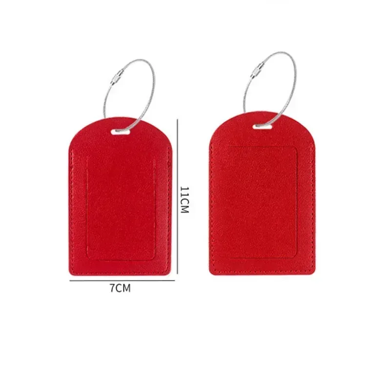 étiquettes de bagage en cuir pu pour femmes et hommes, nom de voyage, porte-adresse d'identification, étiquette d'adresse de valise, sac d'embarquement, accessoires