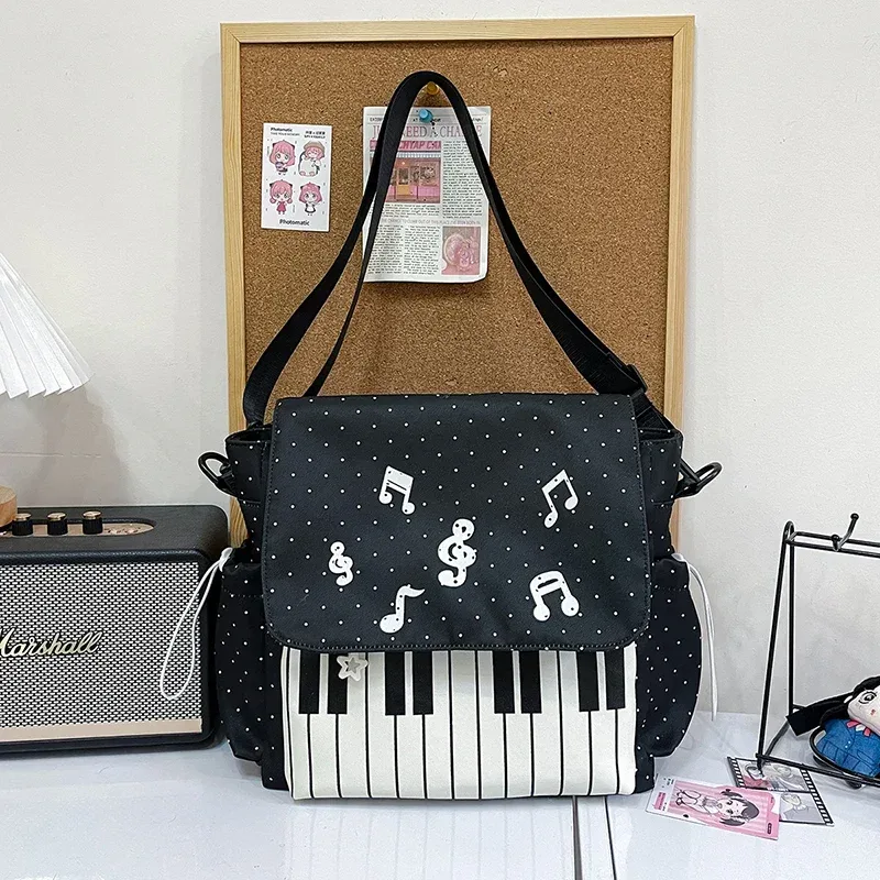 sac à dos pour clavier de piano à pois, en nylon imperméable, grand format, pour étudiants, élégant, léger, sac de voyage et de rangement