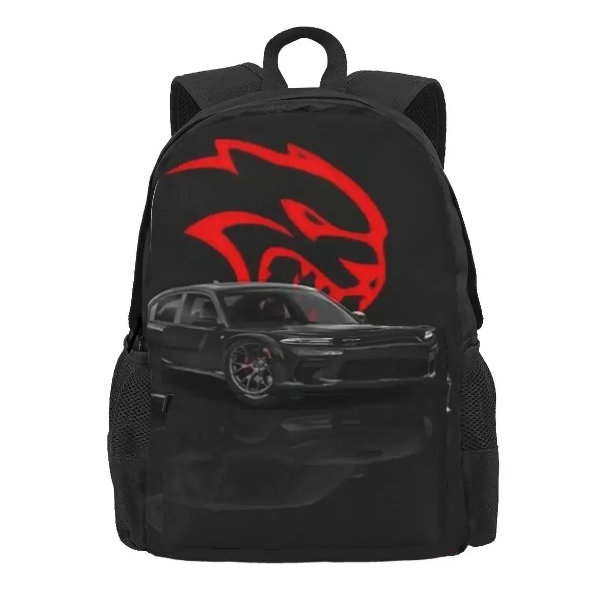 sac à dos d'étudiant srt hellcat demon dodge challenger, sac d'école, sac à dos de randonnée pour hommes et femmes, sac à bandoulière