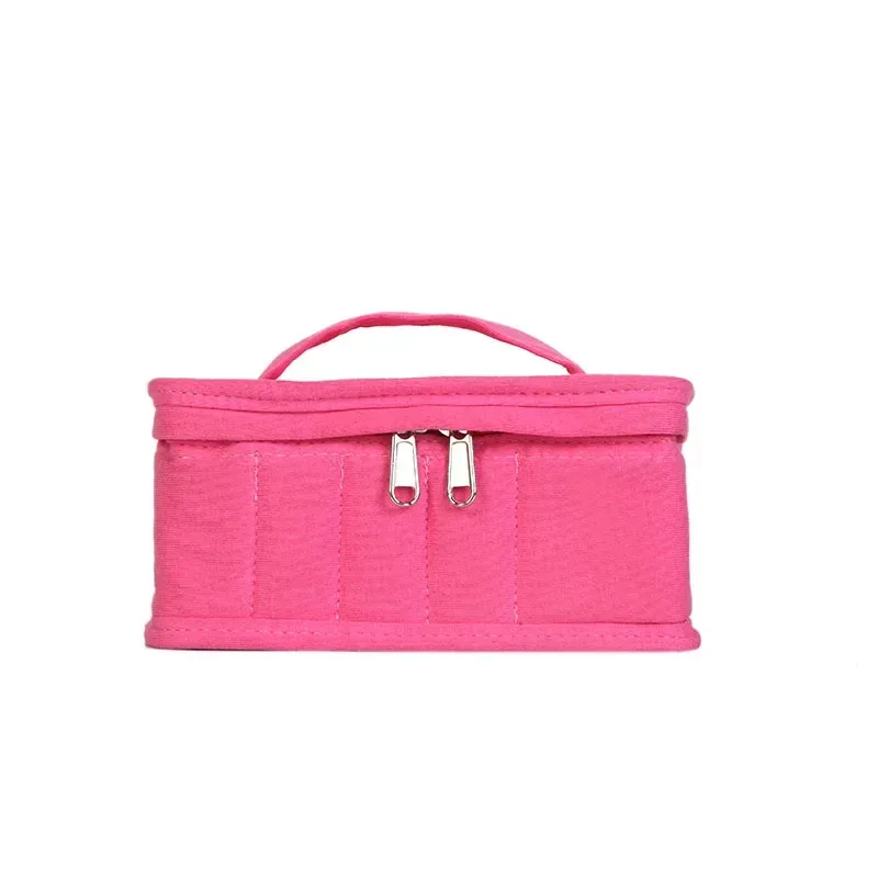 sac de voyage portable et pratique pour huiles essentielles, 17 compartiments, en tricot, anti-humidité, pochette cosmétique type enveloppe rouge