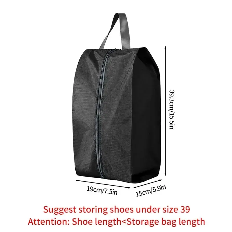 sac de rangement pour chaussures oxford, 1 pièce, avec fermeture éclair, pochette de rangement de voyage portable pour la plage, la natation, le camping
