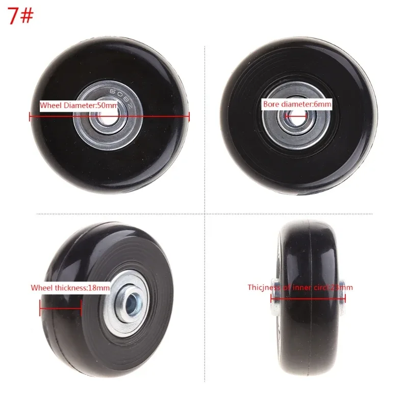 roulettes de remplacement en plastique pour valise rotative, 1 pièce