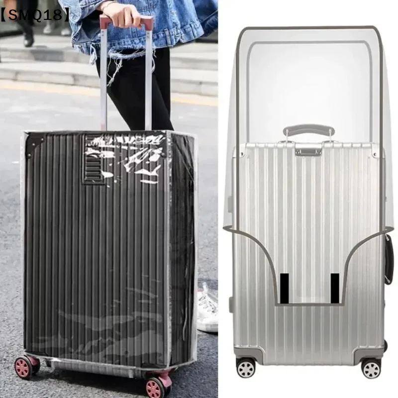 Housse de protection transparente pour bagages de voyage, imperméable, anti-poussière, pour valise de 18 à 30 pouces【SMQ】