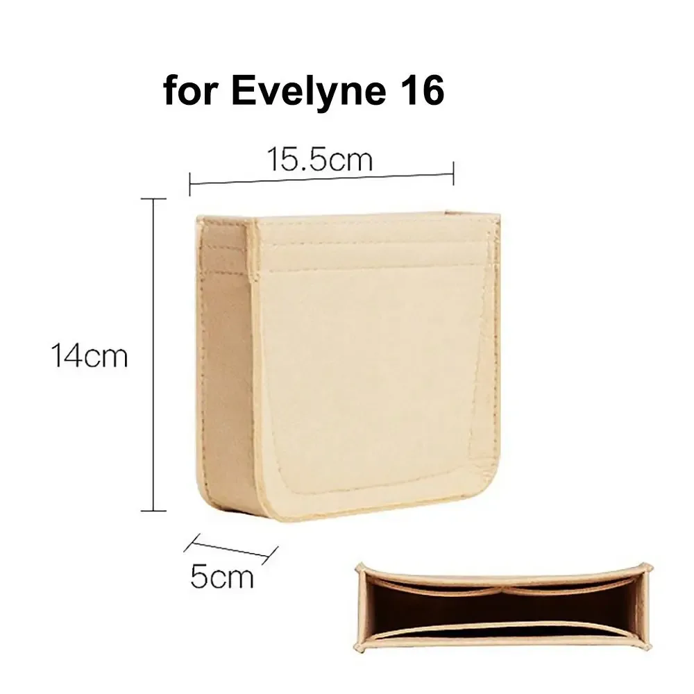 organisateur de sac multi-poches pour evelyne 16/29/33, sac intérieur, sac de rangement, sac à main en feutre, sac d'insertion, sac de doublure de sac à main