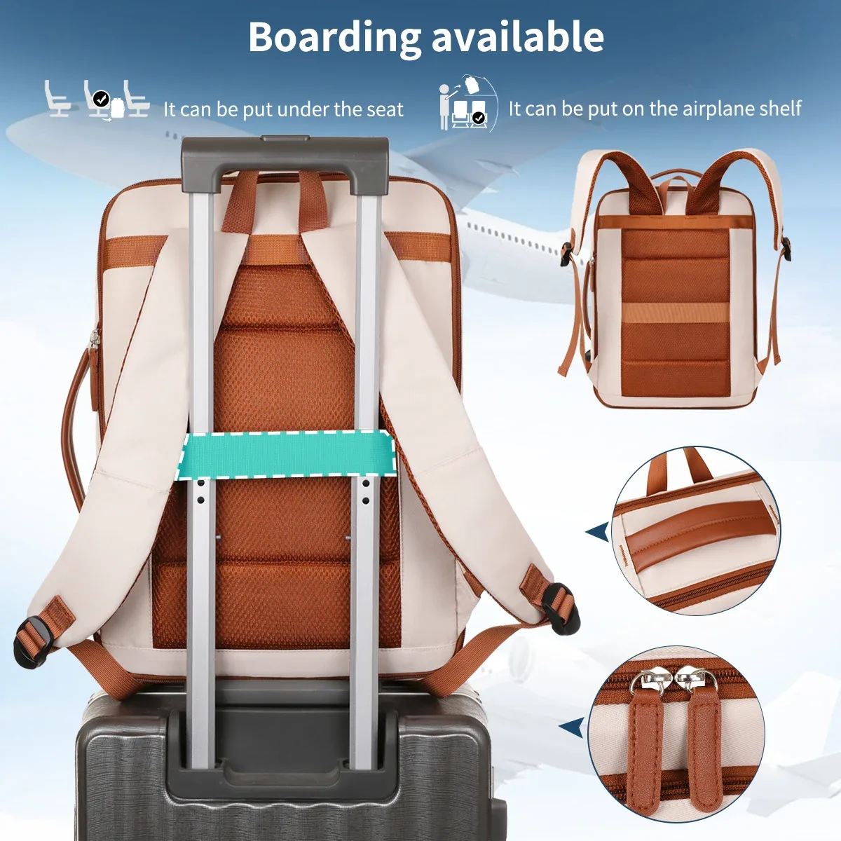 le nouveau sac à dos unisexe pour les voyages d'affaires à courte distance, sac de voyage léger, sac d'école pour ordinateur, combinaison de sacs de rangement