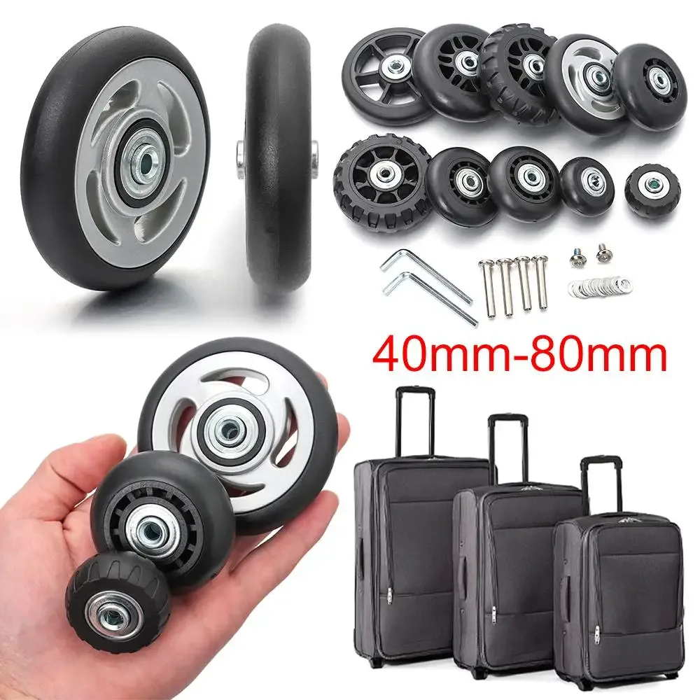 Kit de réparation de roulettes de valise avec axe et roue directionnelle pour bagages, avec vis de fixation