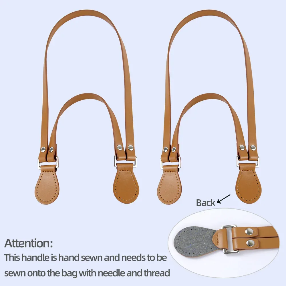 1 paire de sangles de sac en cuir cousues à la main, multifonctionnelles, poignées de remplacement pour sacs portés à l'épaule, accessoires