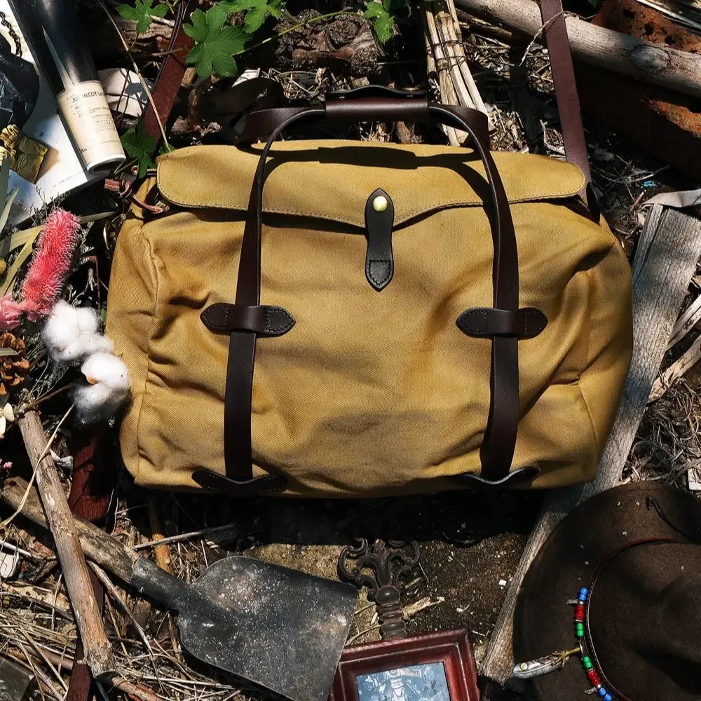 brando-sac à main en toile étanche pour homme, sac de voyage, sac à main classique à fermeture éclair, haute qualité, poids lourd, avertissement à l'huile, ykk