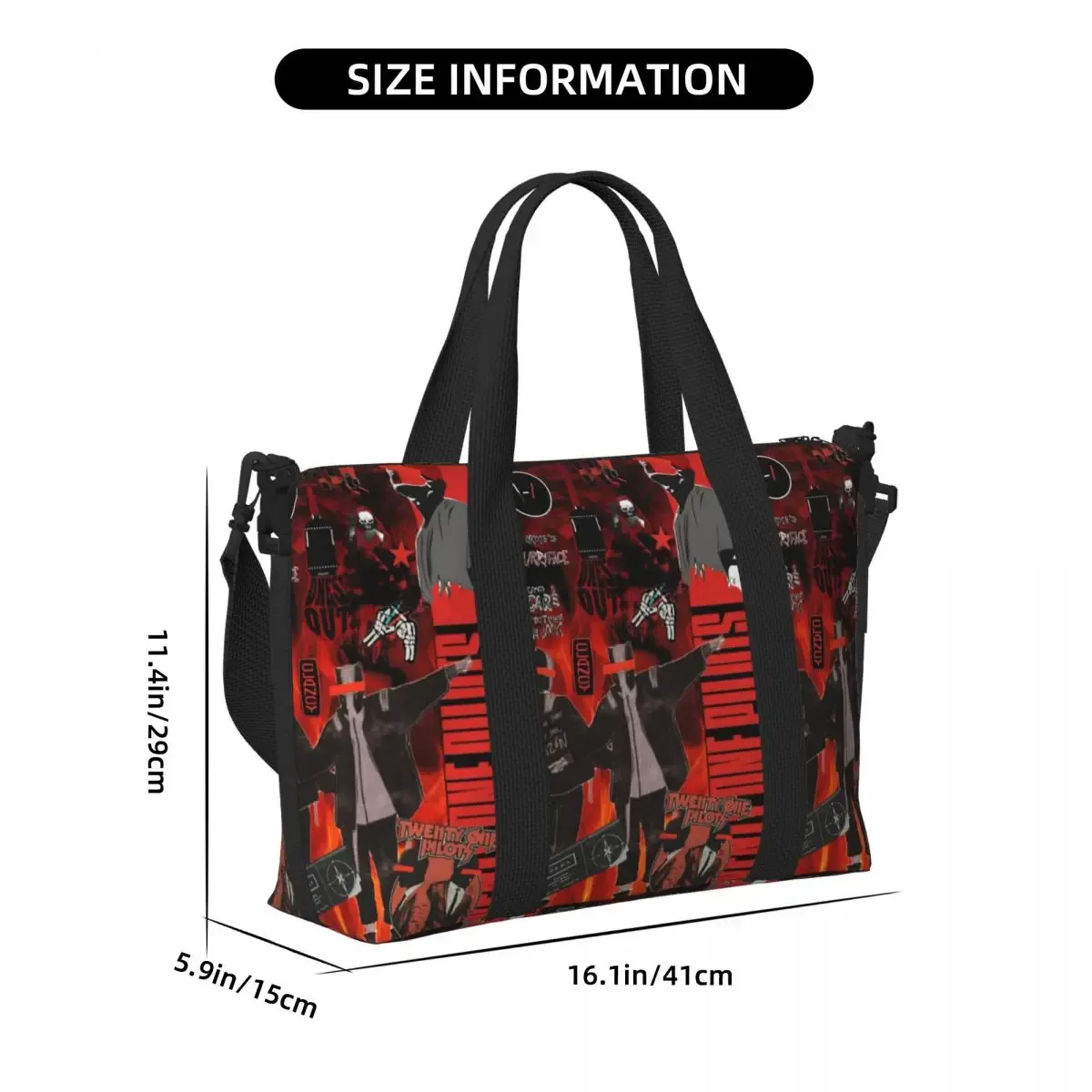 sac fourre-tout personnalisé t-twentys one p-pilots de marque classique pour femmes, sacs de voyage de grande capacité pour salle de sport et plage