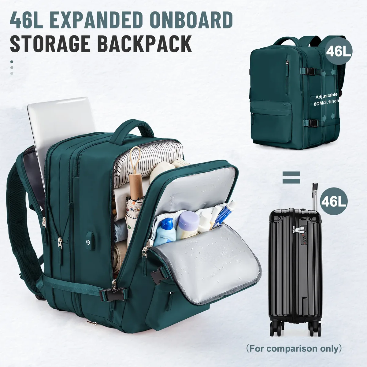 sac à dos de voyage aérien étanche pour hommes et femmes, bagages à main, sacs pour ordinateur portable, grande capacité, sac initié, 6 000