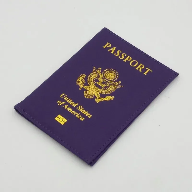 couverture de passeport américain en cuir pour fille, porte-passeport de voyage personnalisé