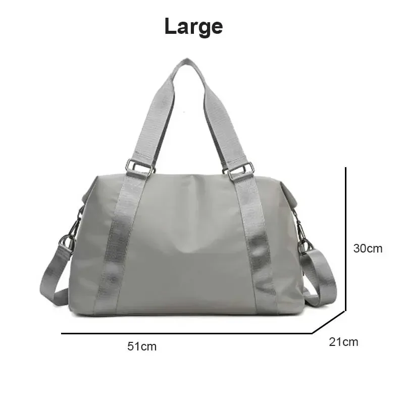 grand sac de voyage multifonctionnel en nylon pour femme, fourre-tout étanche, avec poches sèches, pour la gym
