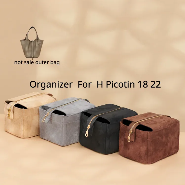 Convient pour H Picotin 18 22 sac à main de rangement ROBEE moelleux insérer organisateur pour sac à main de luxe sac cosmétique organisateur voyage maman sac