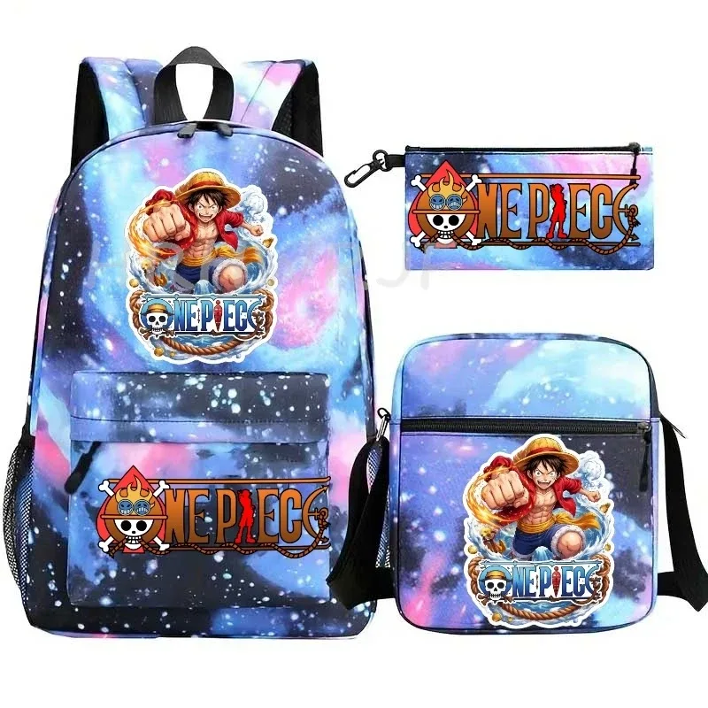 sac à dos one piece avec sacs à bandoulière monkey d luffy, sac à dos pour ordinateur portable, sac de voyage pour étudiants, sac à dos lavable
