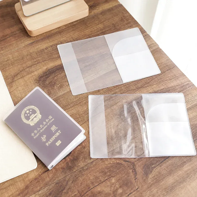 sacs de protection transparents pour cartes bancaires, porte-passeport, étui en poudre imperméable, carte d'identité professionnelle, carte de crédit, pvc, 2 pièces