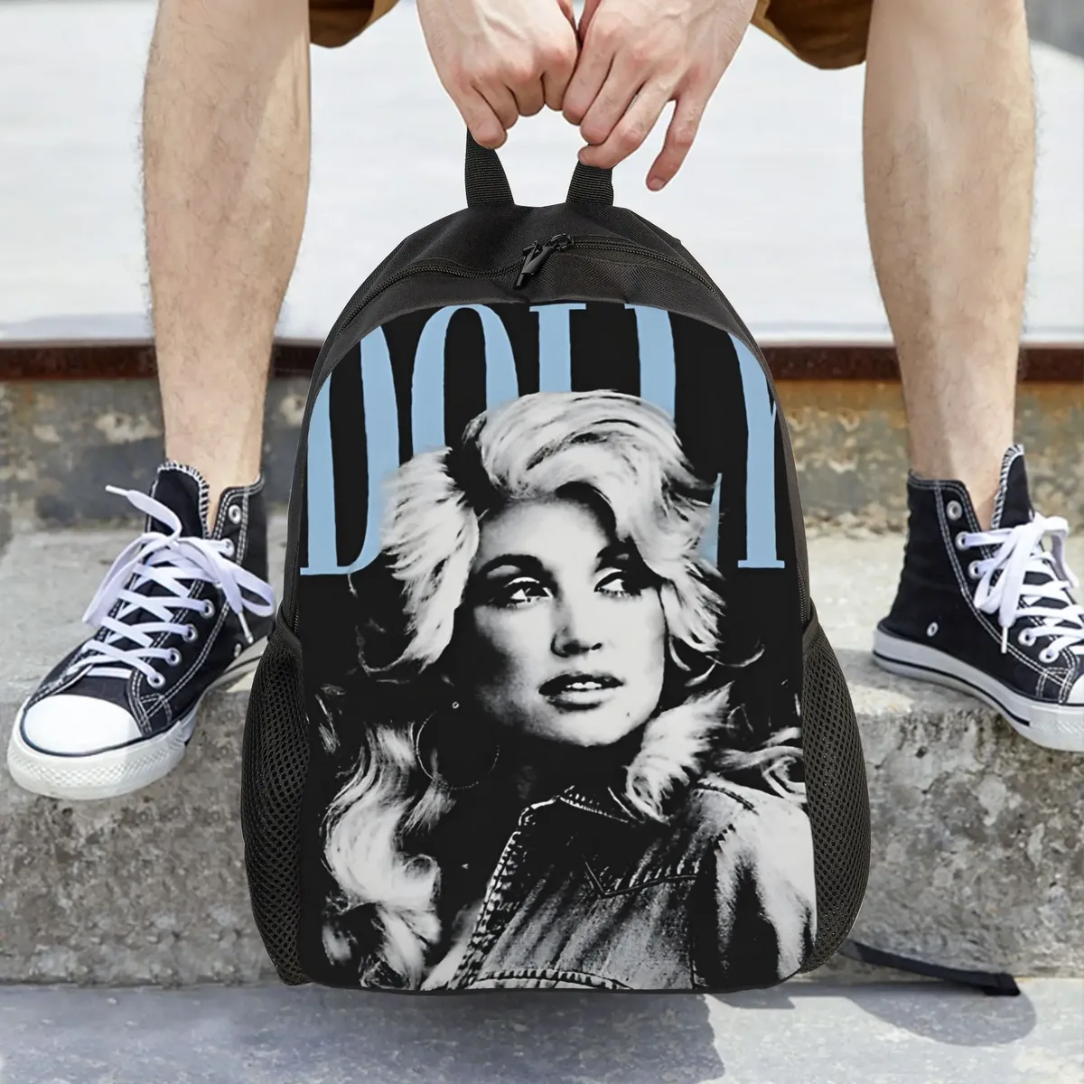 sac à dos fashion dolly parton, mochila, décontracté, pour le travail, le bureau, robuste, à bandoulière