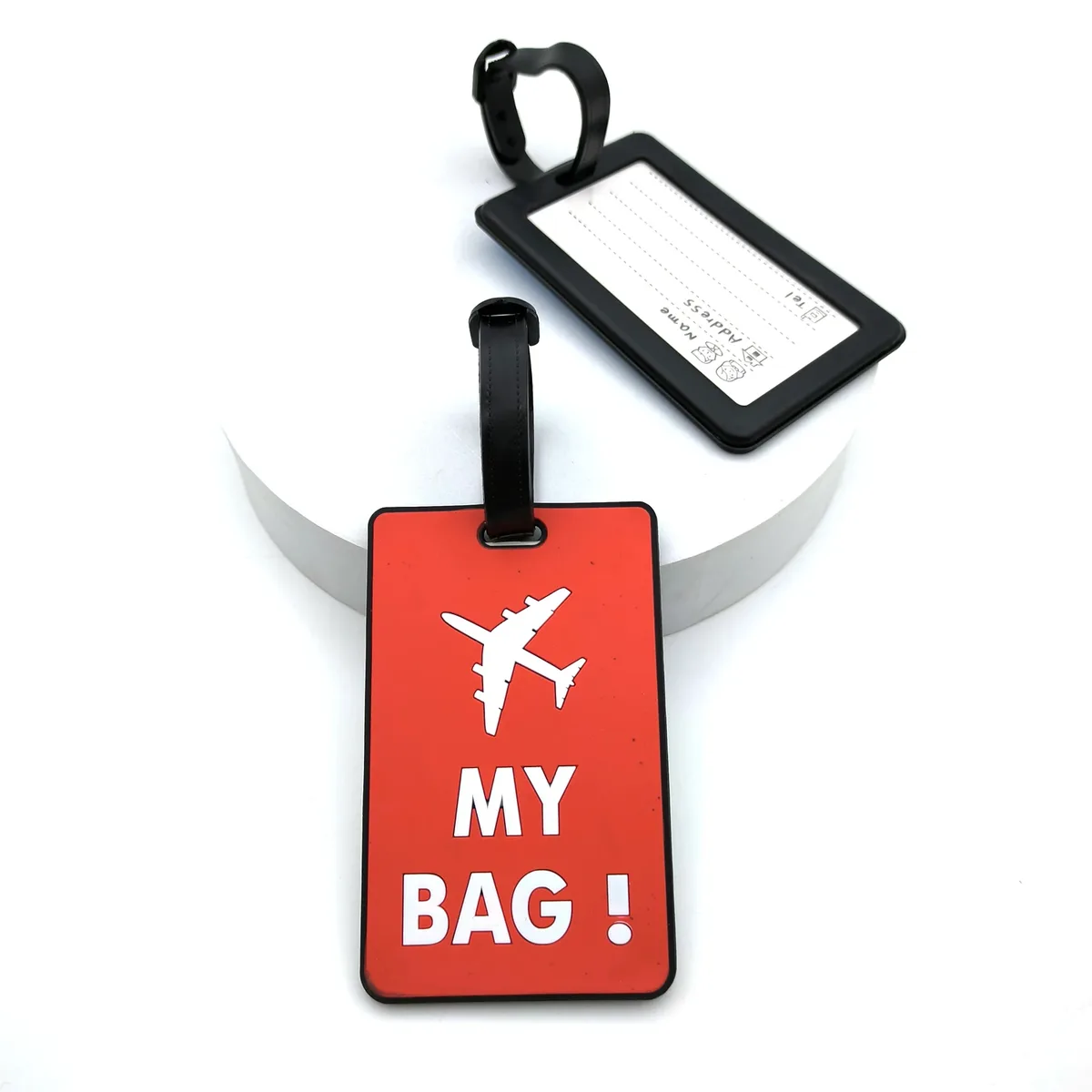 étiquette de bagage en silicone, 1 pièce, accessoires de voyage, valise créative, style à la mode, support de voyage portable