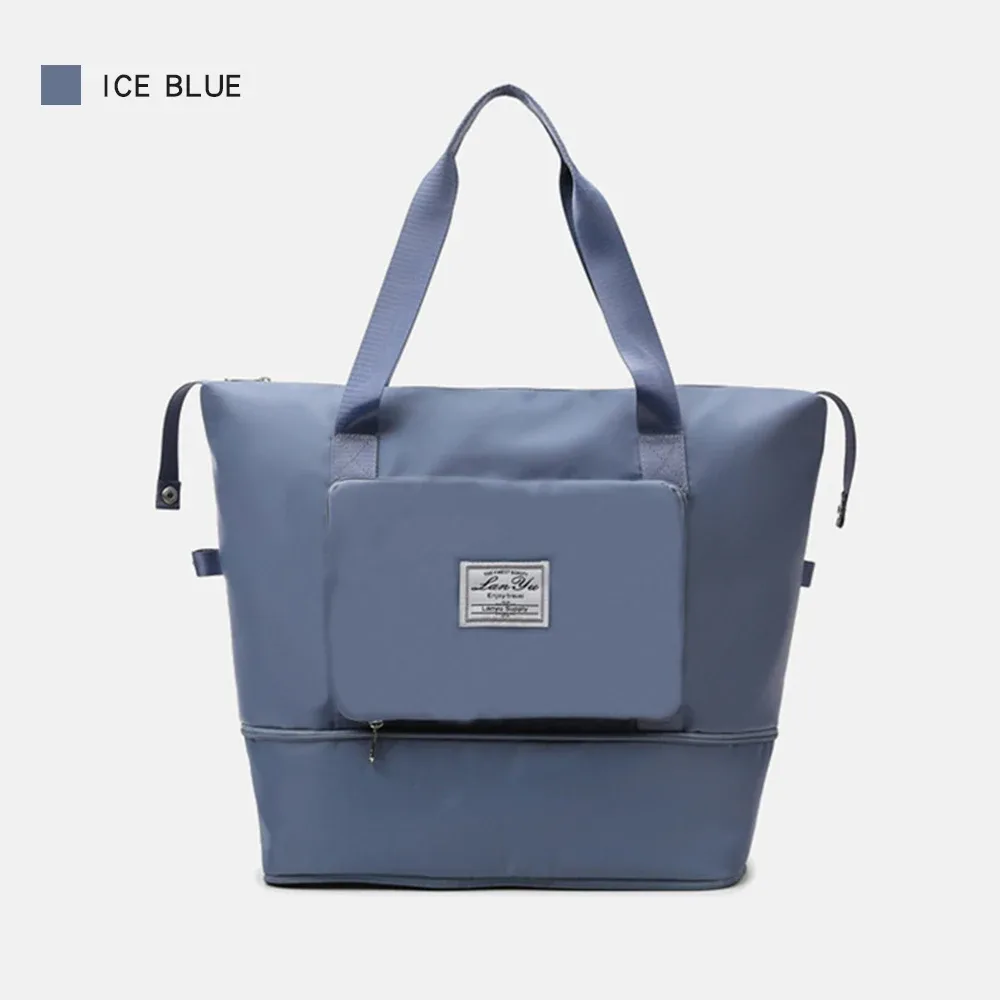 sac de voyage de grande capacité, sac de voyage pliable et extensible, séparation sèche et humide, sac de voyage portable pour la nuit
