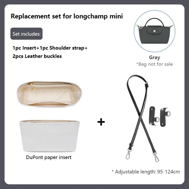 sangle de sac à bandoulière de remplacement en cuir, sangle d'épaule de sac adaptée pour longchamp mini, sangle de sac réglable en longueur, accessoires de sac