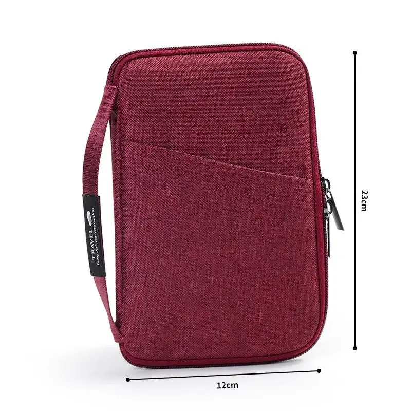 étui de protection imperméable pour passeport, housse de protection multifonction pour passeport, étui à fermeture éclair pour documents, accessoires de portefeuille de voyage