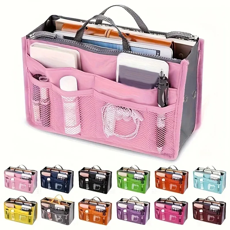 Sac de rangement multifonctionnel à deux volets, Double fermeture éclair, grande capacité, Arrangement de rangement, maquillage, articles de toilette, grand sac de Classification