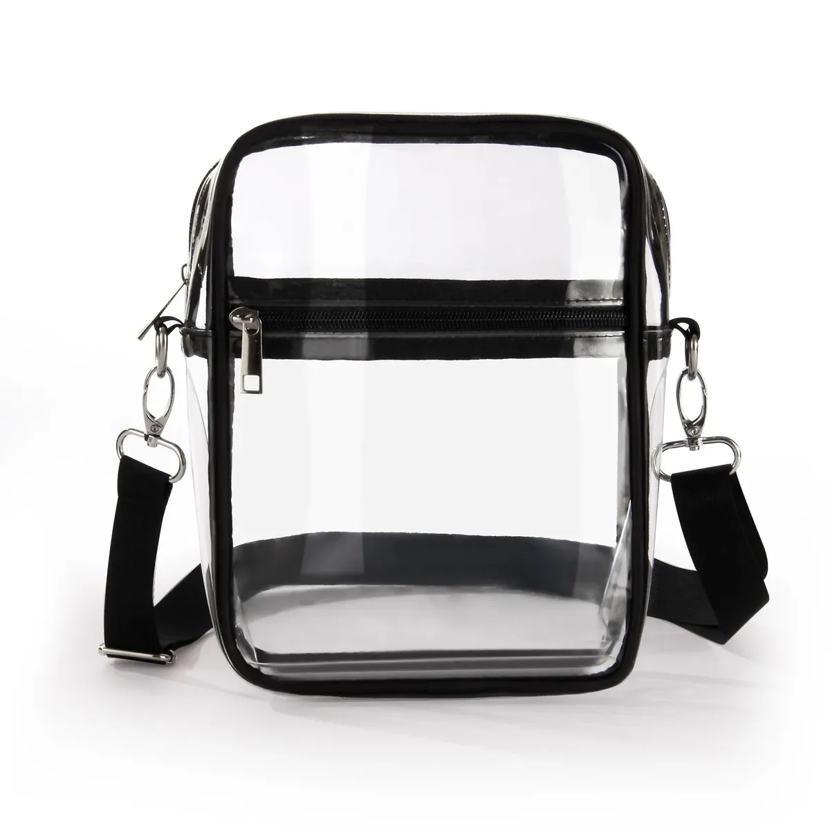 sac à bandoulière transparent avec fermeture éclair et sangle réglable, idéal pour les concerts, les stades, les voyages et l'usage quotidien pour femmes