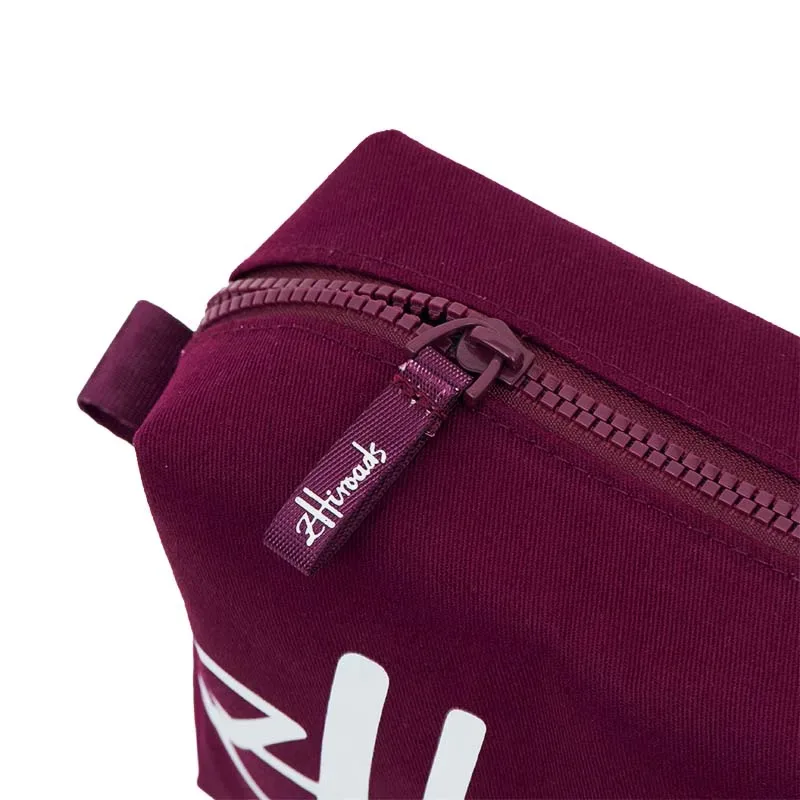 trousse de maquillage en coton avec fermeture éclair et pochette cosmétique de conception de mode de logo de marque pour les femmes 