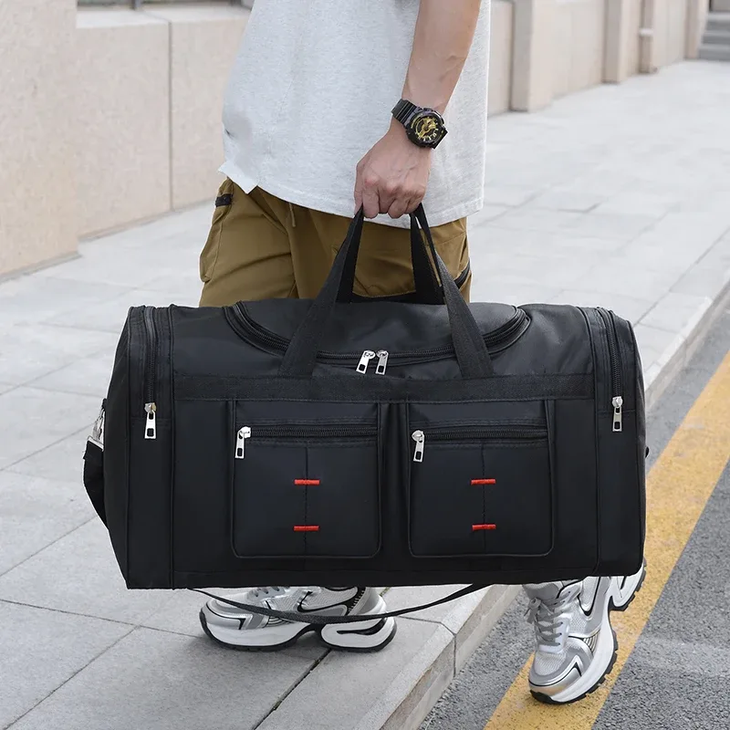 Sac de voyage sportif pour hommes, grande capacité, sac à bandoulière multi-poches