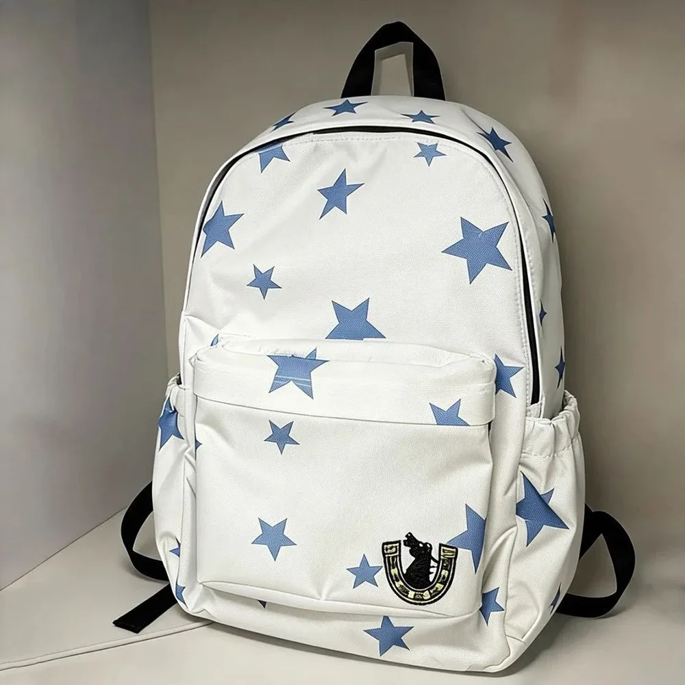 sac à bandoulière en nylon blanc pour étudiants, sac à dos de voyage unisexe, sac à main, accessoire de cosplay johnny joestar de l'anime jojo steel ball run