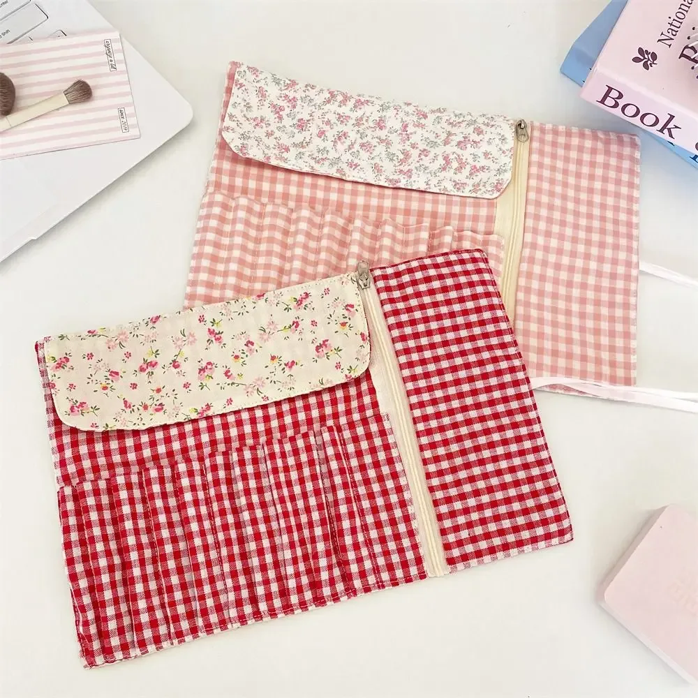Sac de rangement pratique pour pinceaux de maquillage, grande capacité, rose, motif floral, organiseur d'outils de beauté pour la maison