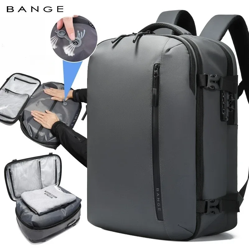 bange nouveauté continuer 40l extensible intégré pompe de compression sous vide hommes étanche voyage sac à dos de compression sous vide