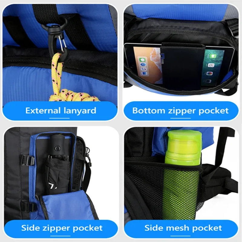 grand sac à dos de voyage étanche pour homme, sac de camping, sac à dos de randonnée, sac à dos touristique, sports de plein air, escalade, canadisme, 80l