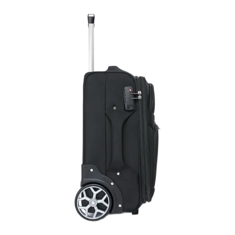 valise spacieuse en tissu oxford de 20 pouces avec roues à direction unique et serrure tsa - bagage à main de voyage à grandes roues amovibles