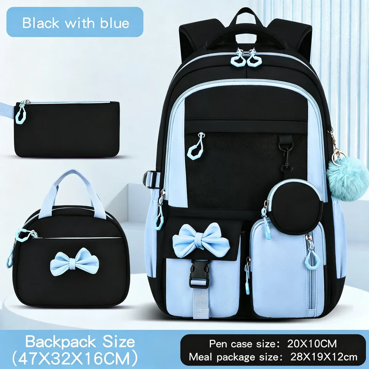 ensemble de sacs d'école pour enfants, grand sac à dos kawaii pour filles, sac à dos d'école primaire, sac à livres pour enfants, sac à dos de voyage étanche pour ordinateur portable