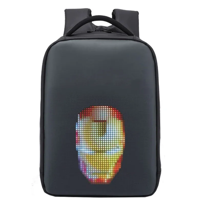 sac à dos led de mode avec écran numérique télécommande photo sac à dos sac ordinateur portable 15.4 pouces pour l'école moto camping