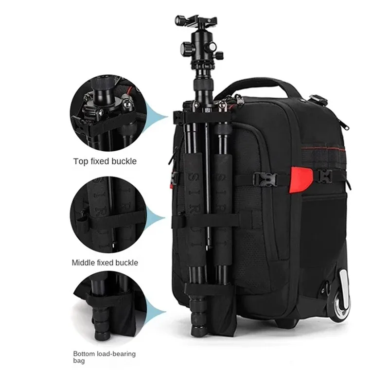 Sac pour appareil photo multifonction valise sac à dos appareil photo numérique boîtier de chariot appareil photo professionnel sacs de voyage chariot bagages sacs à dos